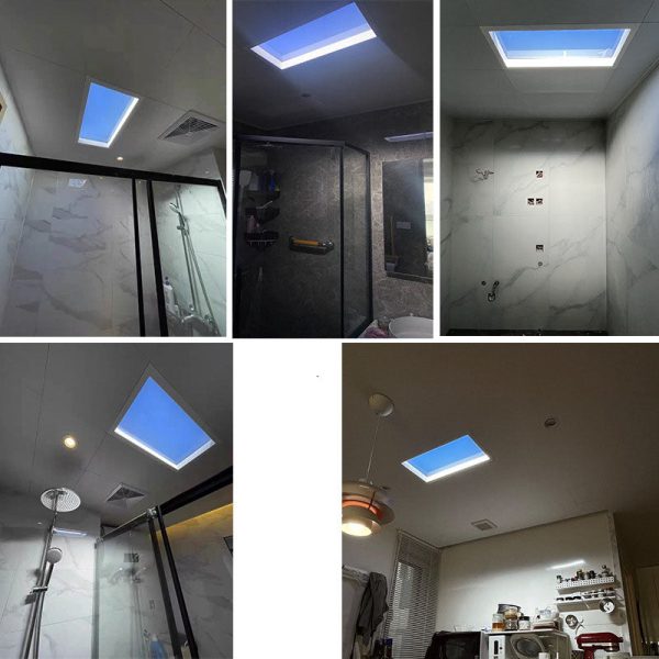 Modern Smart Blue Sky Aluminum LED Flush Mount Ceiling Light - Image 18