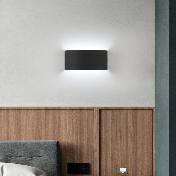 Minimalist Solid Color Iron Half-circle LED Wall Sconce Lamp - Image 11