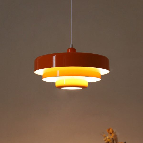 Nordic Vintage Multi-Layered Round Metal 1-Light Pendant Light - Image 16