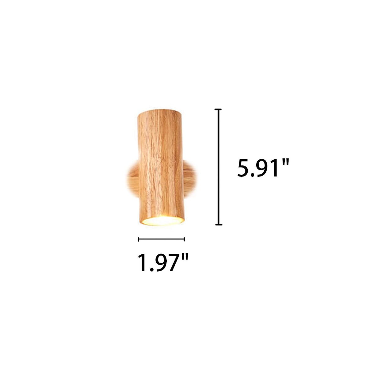 Modern Minimalist Wood Track Spotlight 1/2/3 Light Wall Sconce Lamp - Image 8