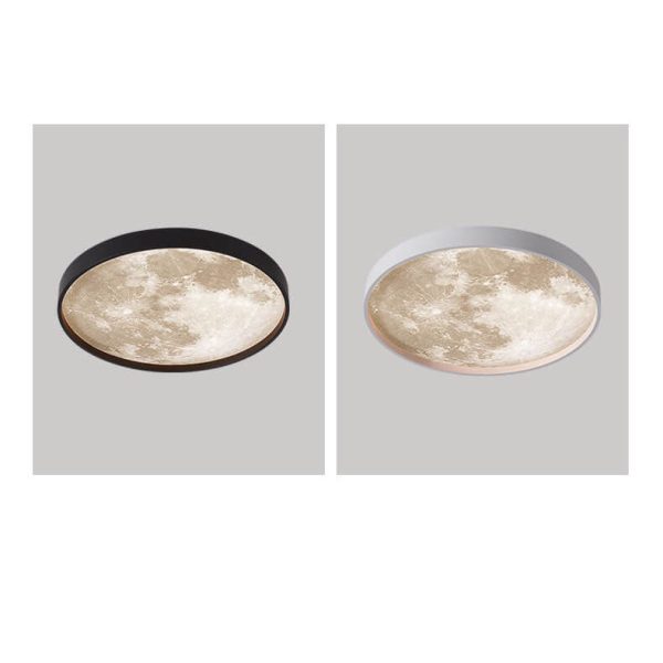 Nordic Creative Moon Round LED Flush Mount Ceiling Light - Image 22