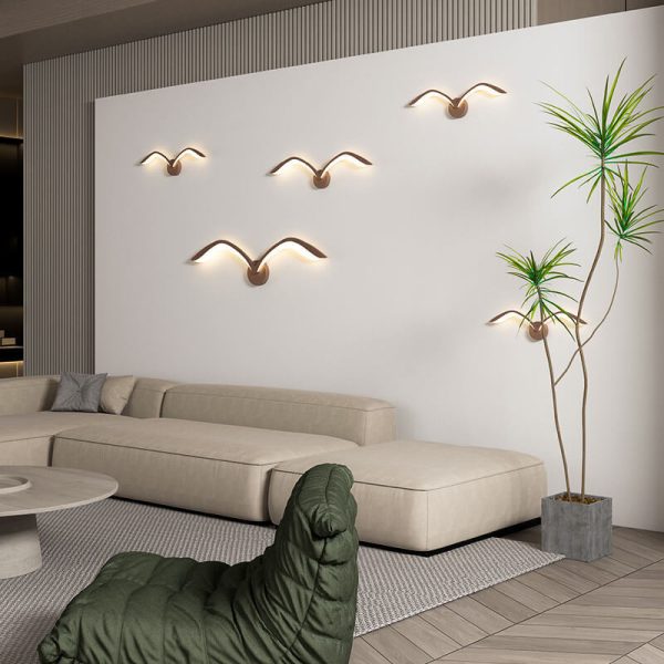 Nordic Minimalist Seagull Acrylic LED Wall Sconce Lamp - Image 4