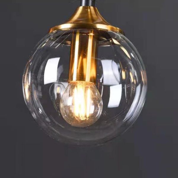 Contemporary Creative Resin Bird Glass Ball Shade 4-Light Island Light Chandelier For Living Room - Image 7