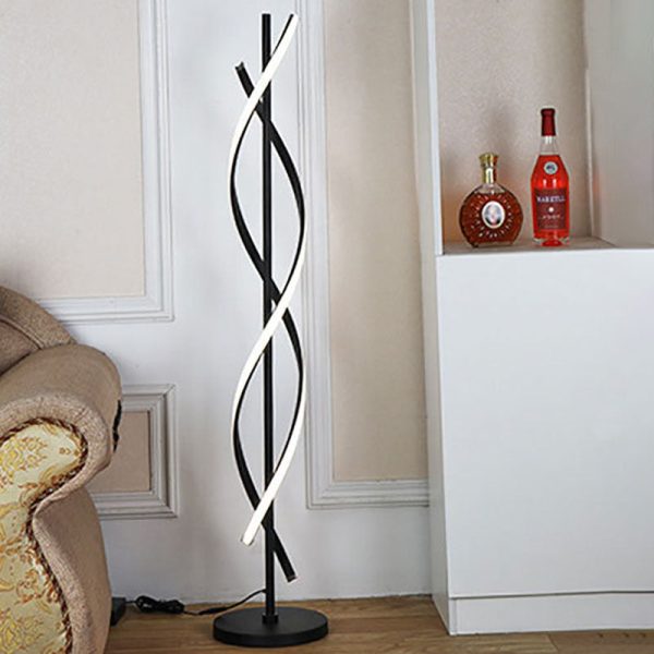 Minimalist 1-Light Spiral LED Standing Floor Lamps - Image 5