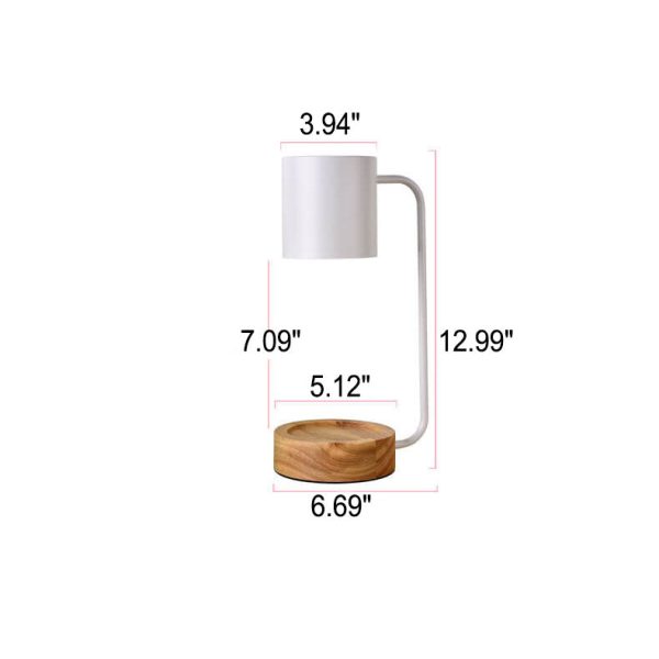 Japanese Minimalist Wood Timing Dimming 1-Light Melting Wax Table Lamp - Image 11