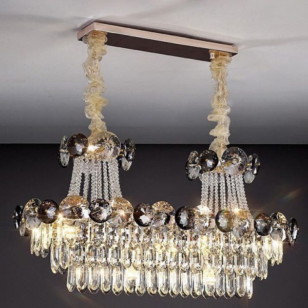 Contemporary Luxury Half Round Ball Crystal Iron 8/10/11/14/17/24 Light Chandelier For Living Room - Image 16