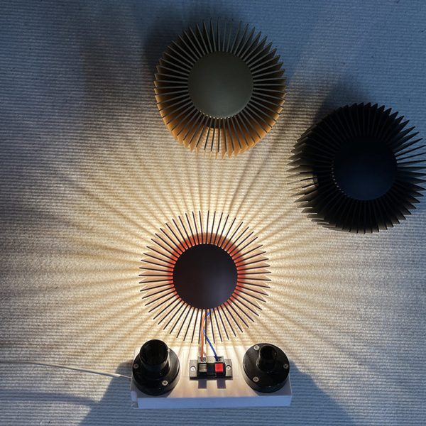 Modern Minimalist Aluminum Round Sun Flower Design LED Wall Sconce Lamp For Living Room - Image 11