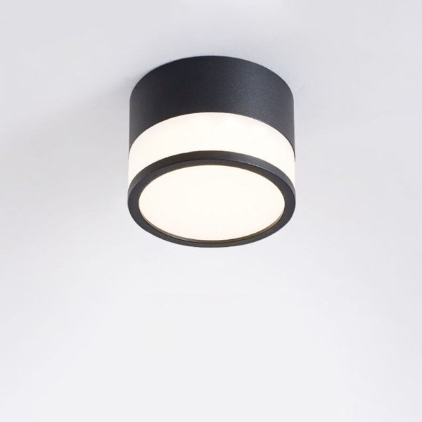 Modern Solid Color Cylinder Aluminum LED Flush Mount Light - Image 6