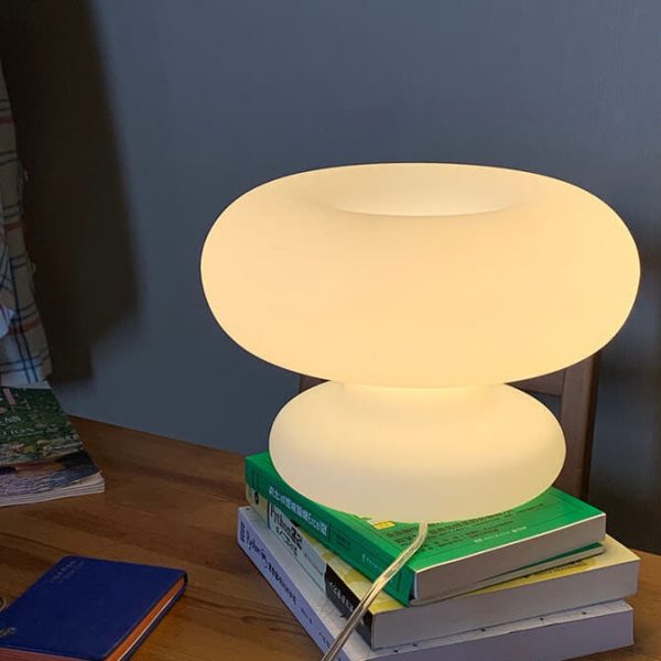 Danish Milk White Mushroom 1-Light Table Lamp - Image 4