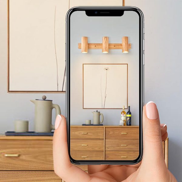 Modern Minimalist Wood Track Spotlight 1/2/3 Light Wall Sconce Lamp - Image 11