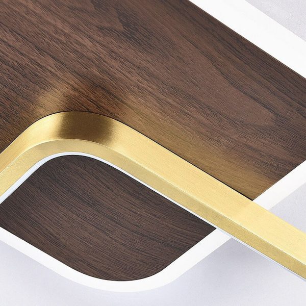 Modern Minimalist Aluminum Circular Square LED Semi-Flush Mount Ceiling Light - Image 7