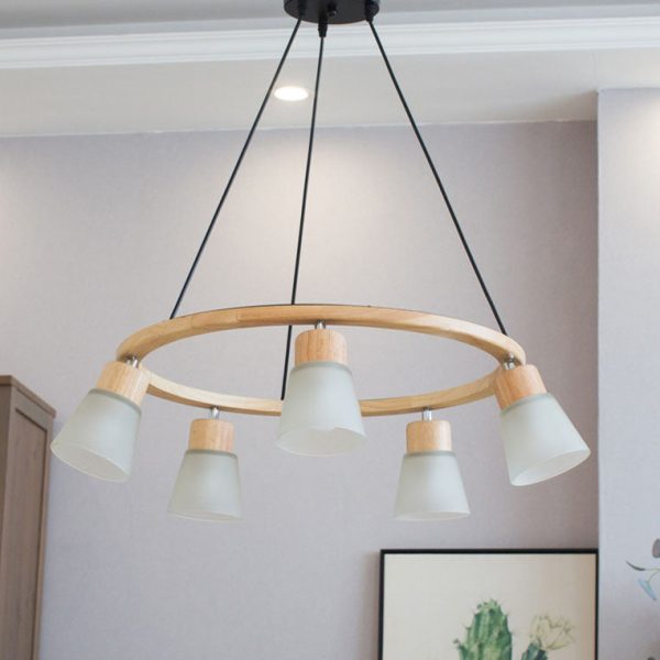 Nordic Minimalist Solid Wood Bird 3/5-Light Chandelier - Image 10