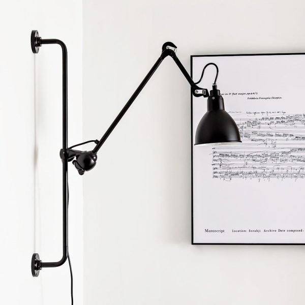 Industrial Vintage Iron Long Pole Swing Arm 1-Light Wall Sconce Lamp - Image 2