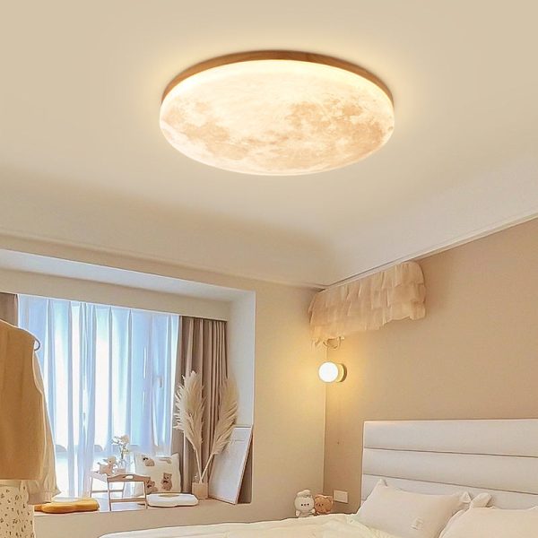 Nordic Minimalist Moon Round Acrylic LED Flush Mount Ceiling Light - Image 22