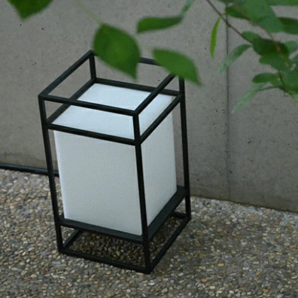 Japanese Tatami Rectangular Iron Fabric 1-Light Standing Floor Lamp - Image 7