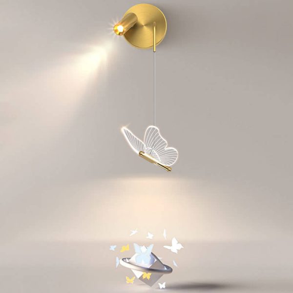 Nordic Light Luxury Butterfly Spotlight Design LED Wall Sconce Lamp - Image 9