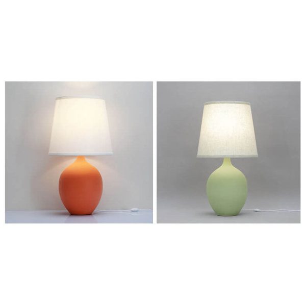 Nordic Fabric Shade Color Ceramic Base 1-Light Table Lamp - Image 13