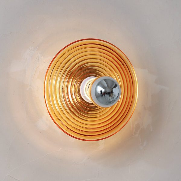 Modern Creative Water Ripple Transparent Glass Iron 1-Light Wall Sconce Lamp - Image 11