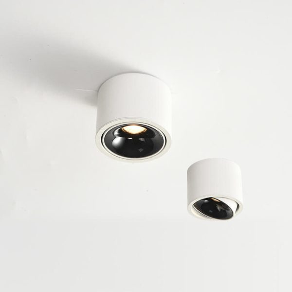 Modern Minimalist Round Spotlight Adjustable LED Flush Mount Ceiling Light - Image 3