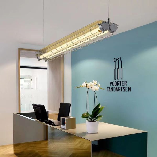 Contemporary Industrial Long Hardware Acrylic 1/2 Light Island Light Chandelier For Dining Room - Image 9