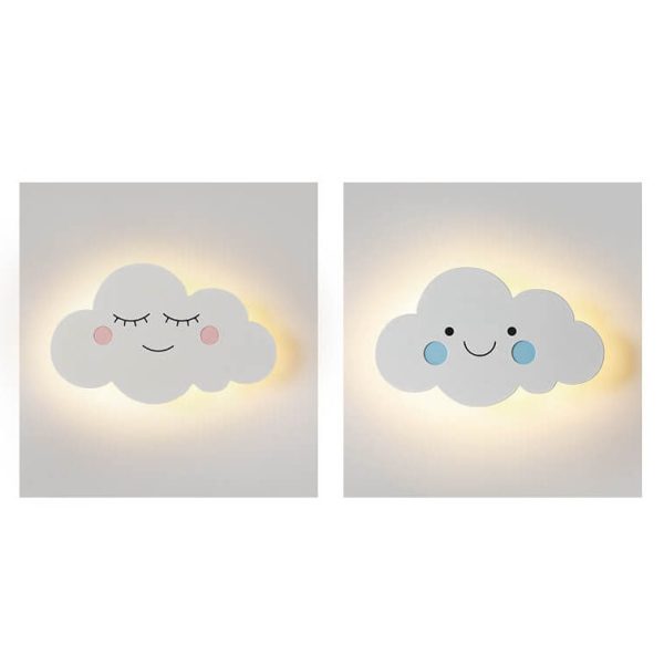Nordic Creative Clouds Iron Emoji LED Kids Wall Sconce Lamp - Image 14