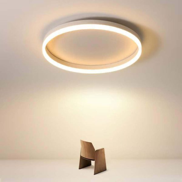 Nordic Minimalist Circle Ring Iron Acrylic LED Flush Mount Ceiling Light - Image 25