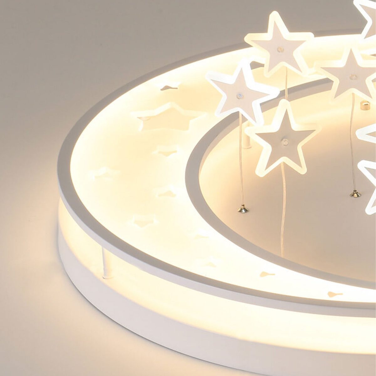 Modern Creative Star Hanging Round LED Flush Mount Ceiling Light - Image 9