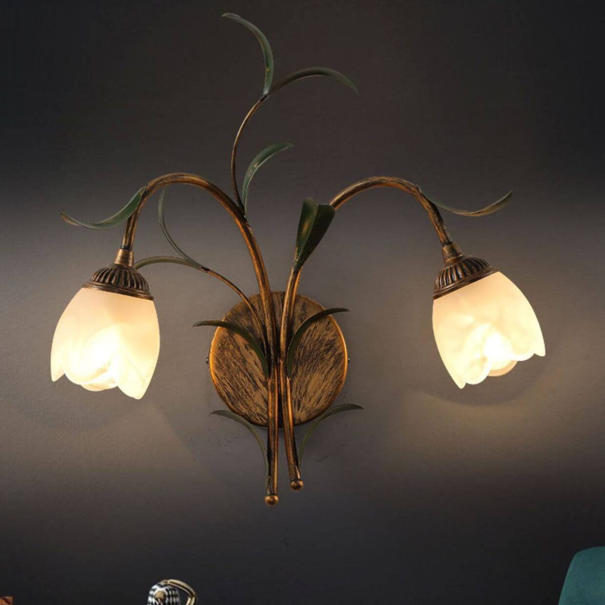 Modern Minimalist Art Glass Flower 1/2-Light Wall Sconce Lamp - Image 17