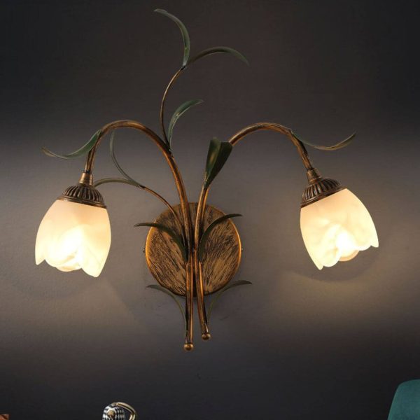 Modern Minimalist Art Glass Flower 1/2-Light Wall Sconce Lamp - Image 17