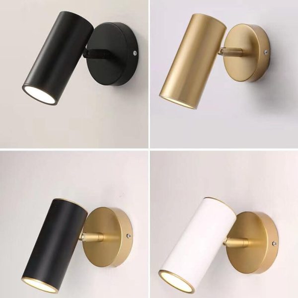 Modern Simplicity Plated Cylindrical Spotlight 1-Light Reading Wall Sconce Lamp - Image 13