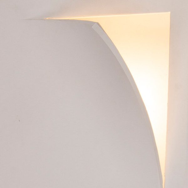 Modern Simplicity Square Flip Flop Recessed Plaster 1-Light Wall Sconce Lamp For Living Room - Image 8