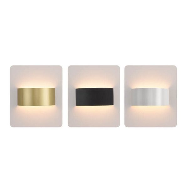 Minimalist Solid Color Iron Half-circle LED Wall Sconce Lamp - Image 18