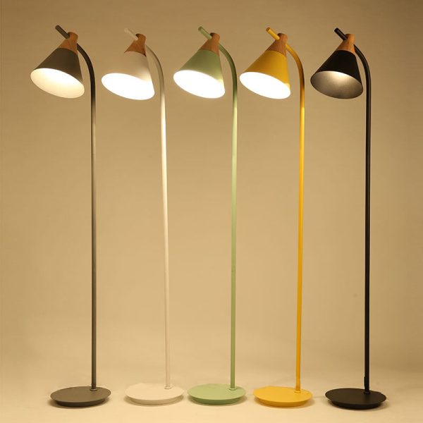Nordic Creative Macaron Cone Shade 1-Light Standing Floor Lamp - Image 9