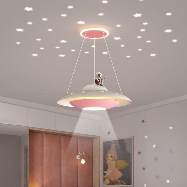 Modern Creative Flying Saucer Space Astronaut Children LED Chandelier - Image 10