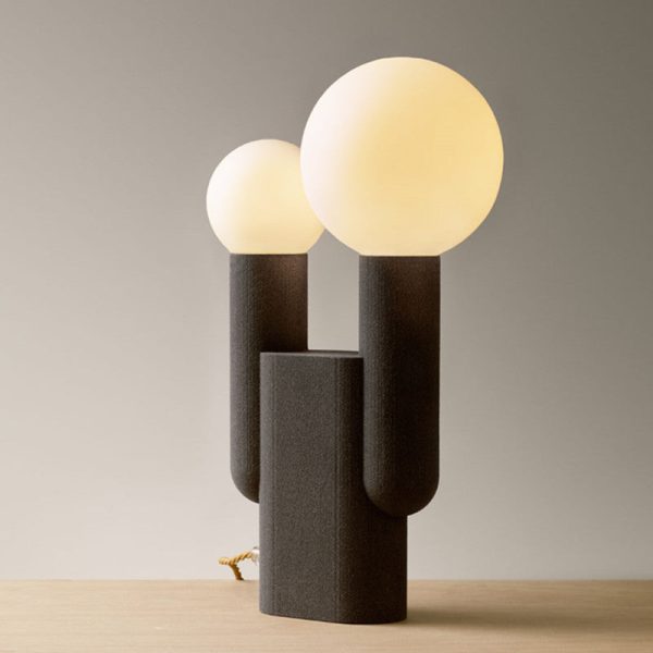 Modern Minimal Cactus Resin 2-Light Table Lamp - Image 8