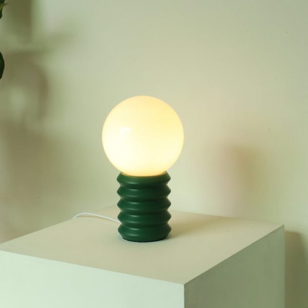 Vintage Orange Solid Glass 1-Light Table Lamp - Image 3
