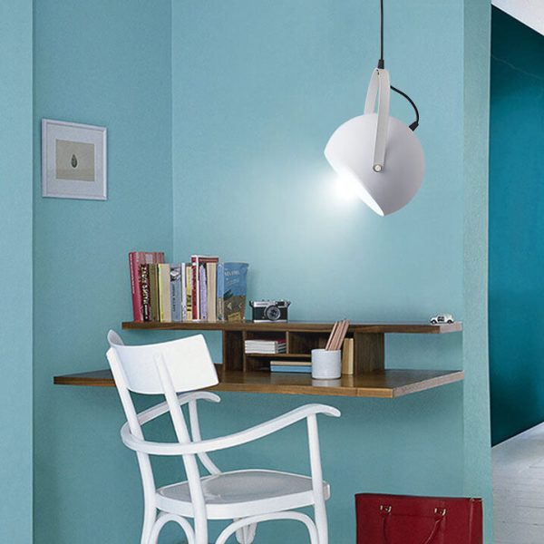 Nordic Macaron Aluminum Semicircle 1-Light Pendant Light - Image 4