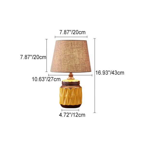 Modern Light Luxury Simple Ceramic Cylindrical 1-Light Table Lamp - Image 3