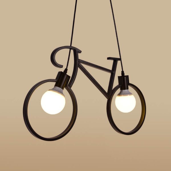 Modern Creative Bicycle Shape Iron 2-Light Kids Chandelier - Image 6