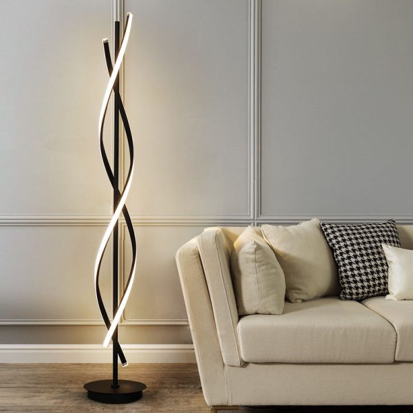 Minimalist 1-Light Spiral LED Standing Floor Lamps - Image 11