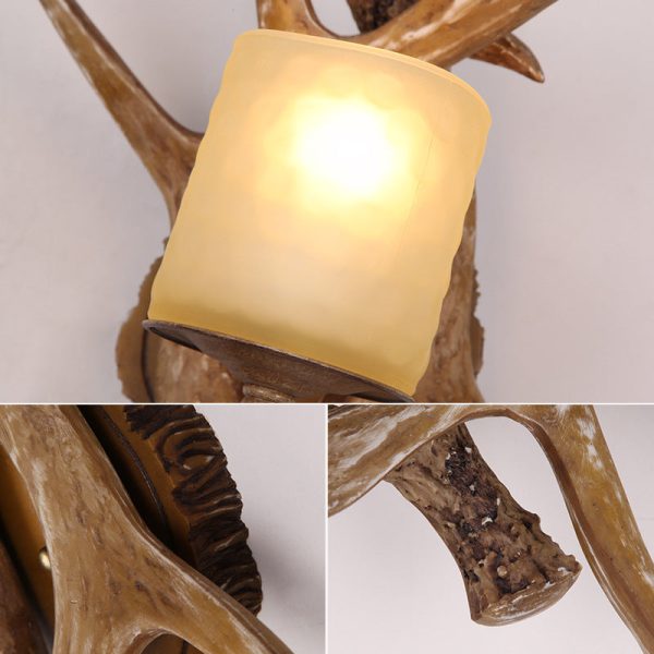 Modern Retro Antler 1-Light Glass Wall Sconce Lamp - Image 15