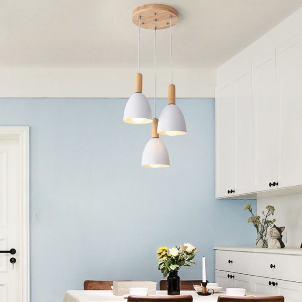 Nordic Minimalist Macaron Solid Color 1/3-Light Chandelier - Image 5