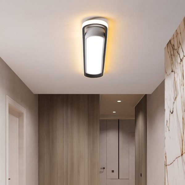 Modern Nordic Geometric Rectangular Acrylic Iron LED Flush Mount Ceiling Light - Image 17