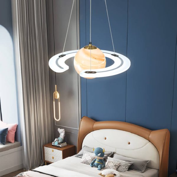 Modern Creative Space Planet Circle Kids LED Chandelier - Image 17