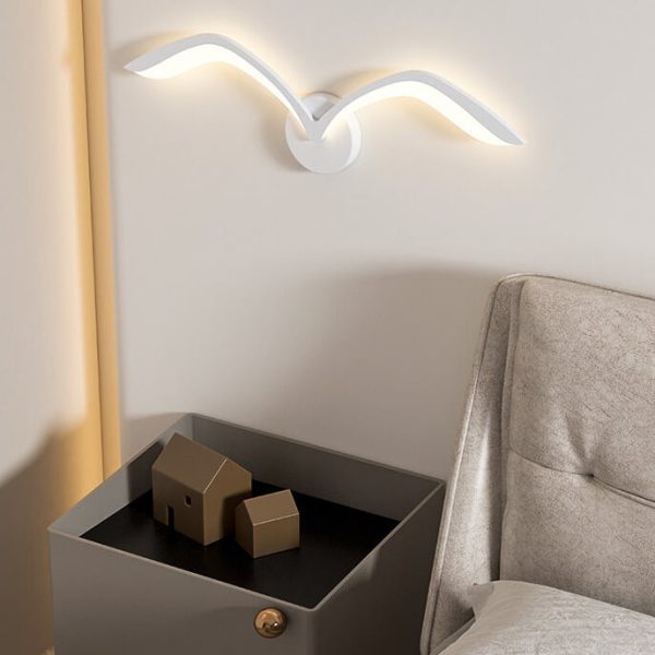 Nordic Minimalist Seagull Acrylic LED Wall Sconce Lamp - Image 2