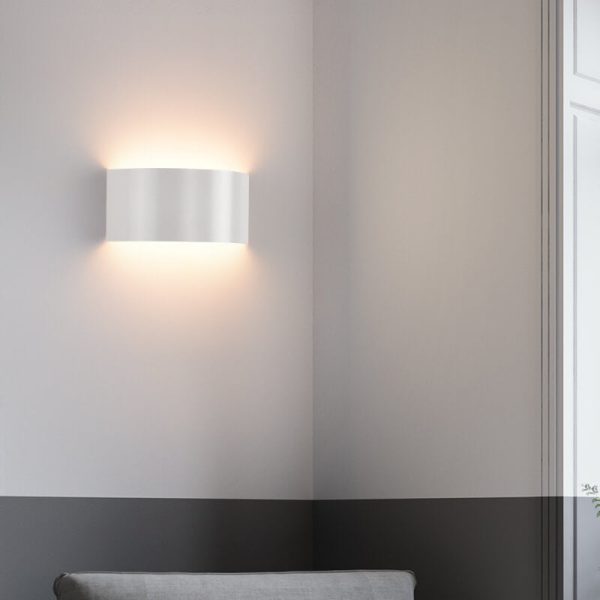 Minimalist Solid Color Iron Half-circle LED Wall Sconce Lamp - Image 12