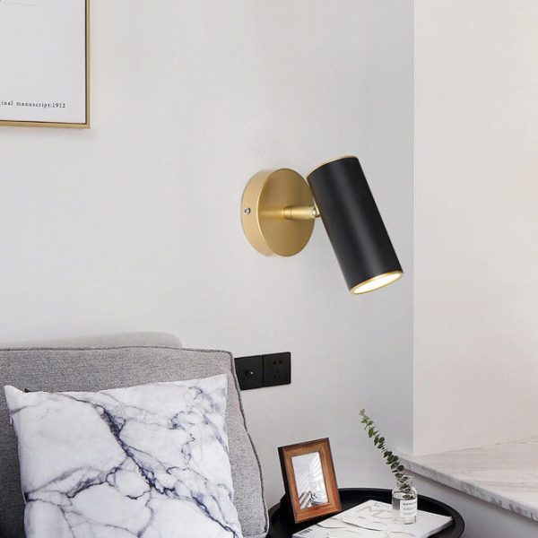 Modern Simplicity Plated Cylindrical Spotlight 1-Light Reading Wall Sconce Lamp - Image 3
