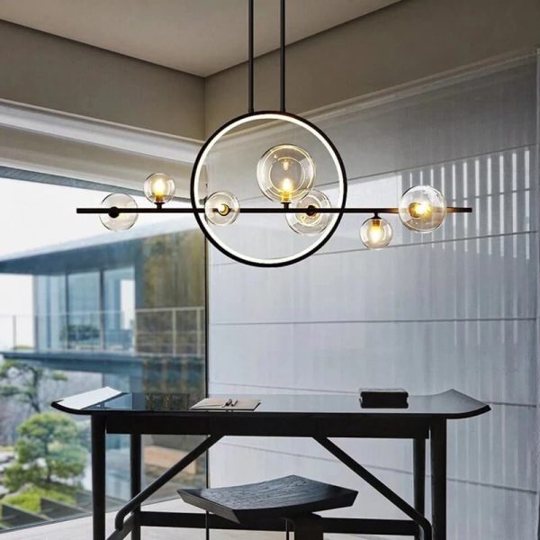 Modern Glass Long Bubble Magic Bean Island Light 7/10 Light Chandelier - Image 13
