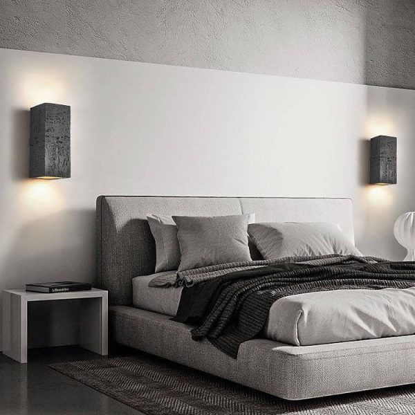 Retro Wabi-sabi Square Column Hand Sculpted LED Wall Sconce Lamp - Image 3