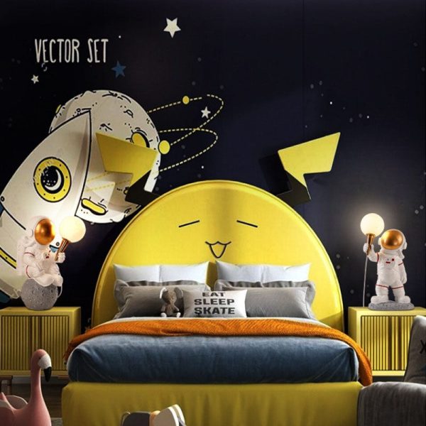 Contemporary Creative Cartoon Astronaut Resin ABS 1-Light Wall Sconce Lamp For Bedroom - Image 17